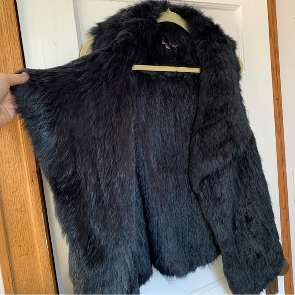 Calypso St. Barth black Fur Vest with pockets - Picture 2 of 6